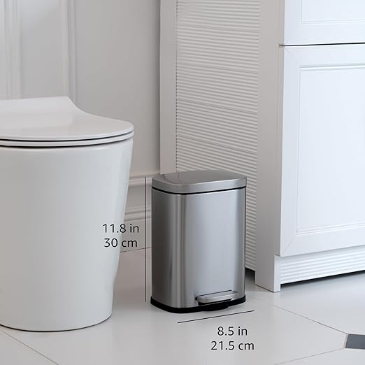 Smudge Resistant Mini Rectangular Trash Can