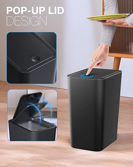 ITCPRL Bathroom Trash Can with Lid